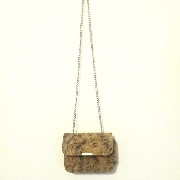 Cork Women Crossbody Purse Cute Tropical Vacation Bag Chain Fern Girls Teen Adul - Picture 3 of 10